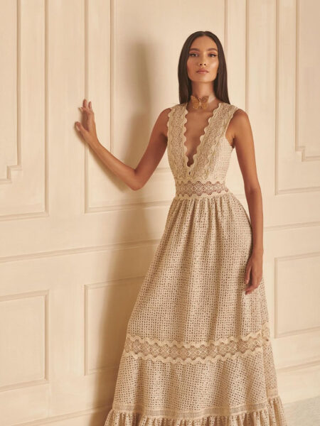 Tulle Neutral Maxi Dress